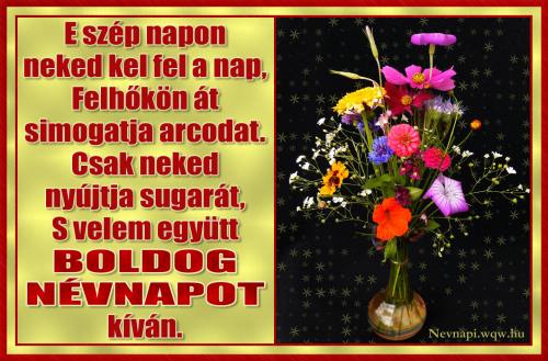 Virgcsokor vzban, idzetes nvnapi kp